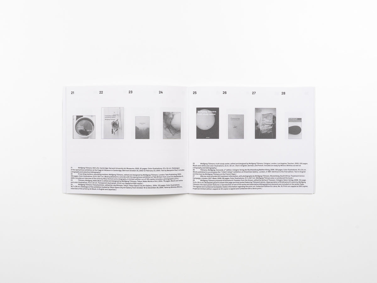 Inventory: Wolfgang Tillmans Books – 1995-2025