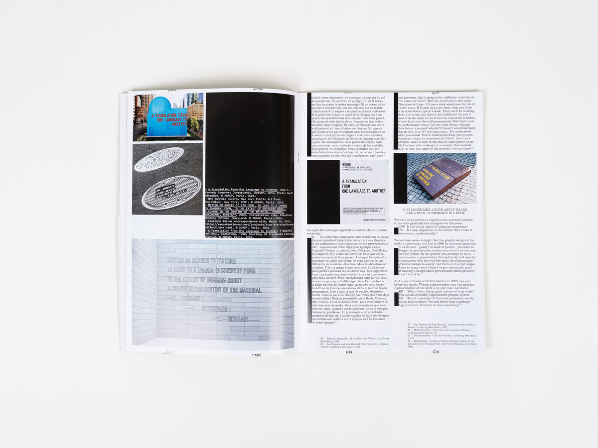 Revue Faire 49: Lawrence Weiner